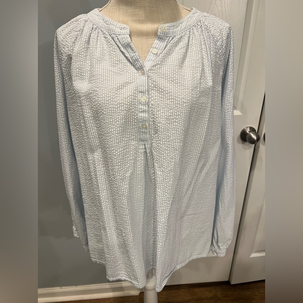 Time and Tru Seersucker Blouse